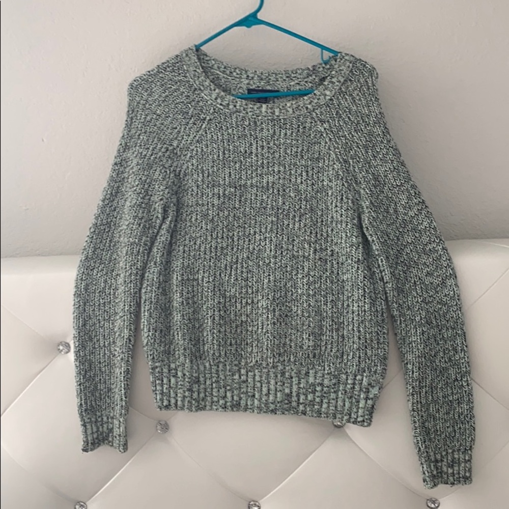 Black and mint sweater